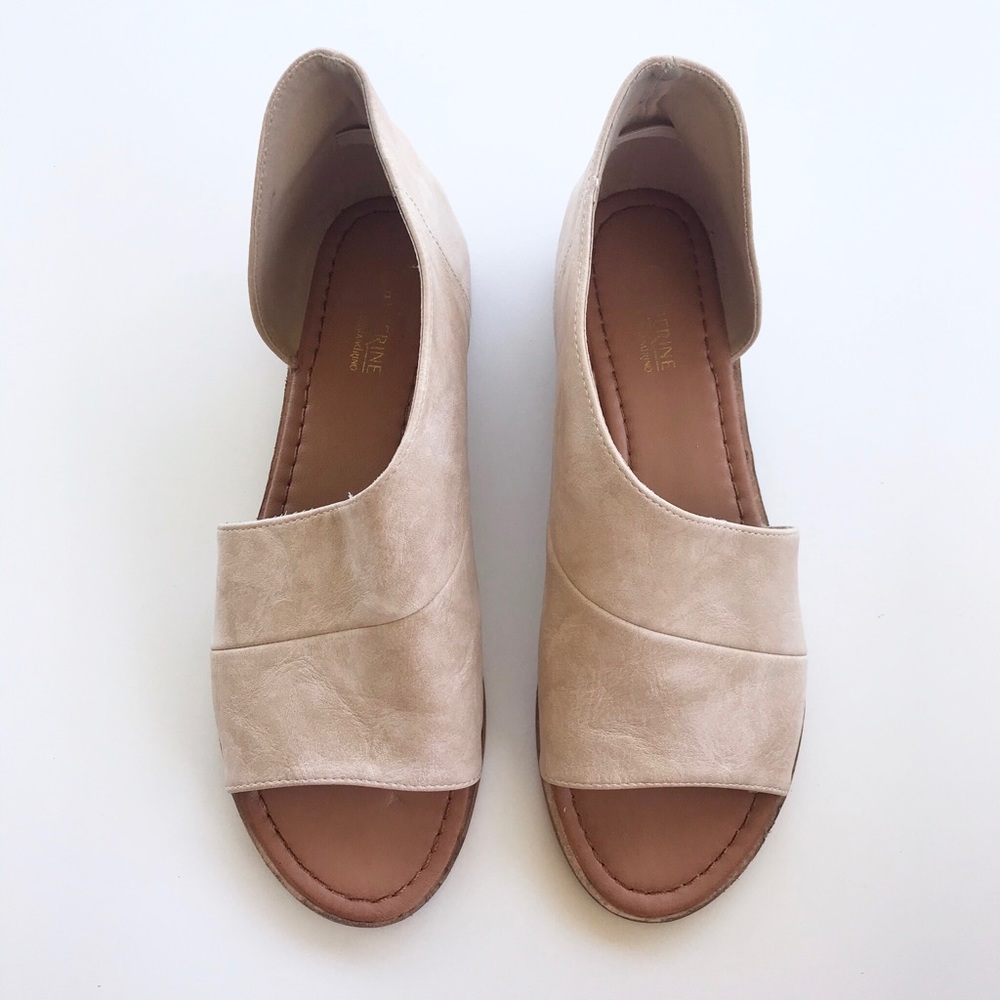 Catherine Malandrino Blush Beige Open-Toe Sandals